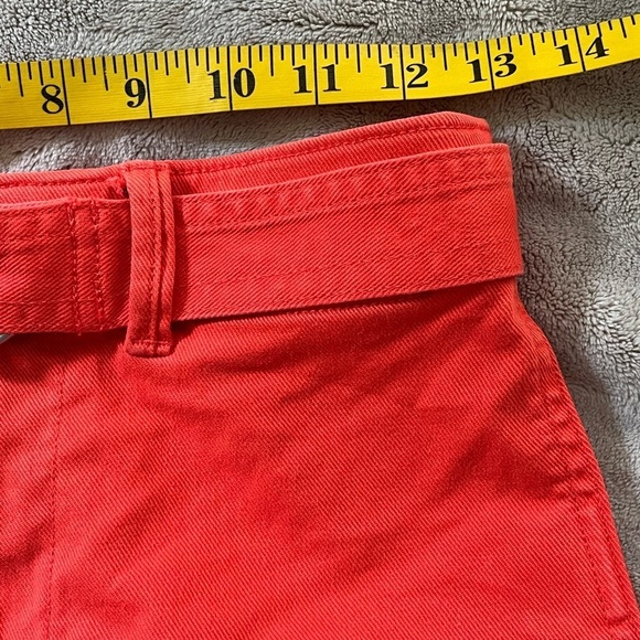 Gap 4" High Rise Shorts Orange Coral Cotton Spsndex Stretch Preppy Size 2 - Picture 8 of 10